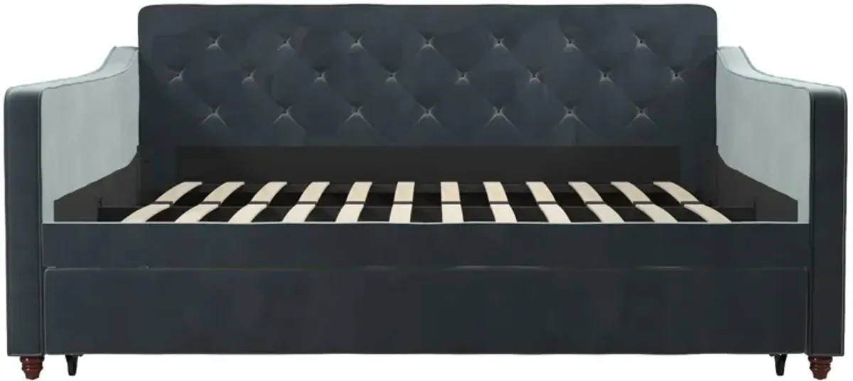 Vintage Upholstered Twin Daybed and Twin Trundle Set