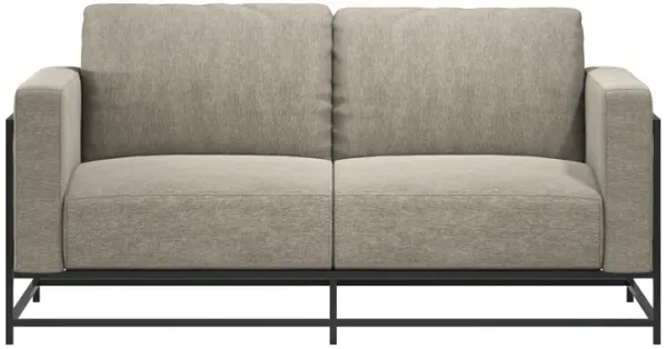 Kelly Industrial Modern 72 inch Sofa with Metal Base