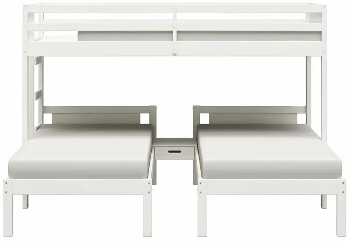 Zayden Twin over Twin & Twin Triple Bunk Bed for Kids