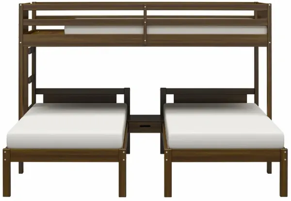 Zayden Twin over Twin & Twin Triple Bunk Bed for Kids