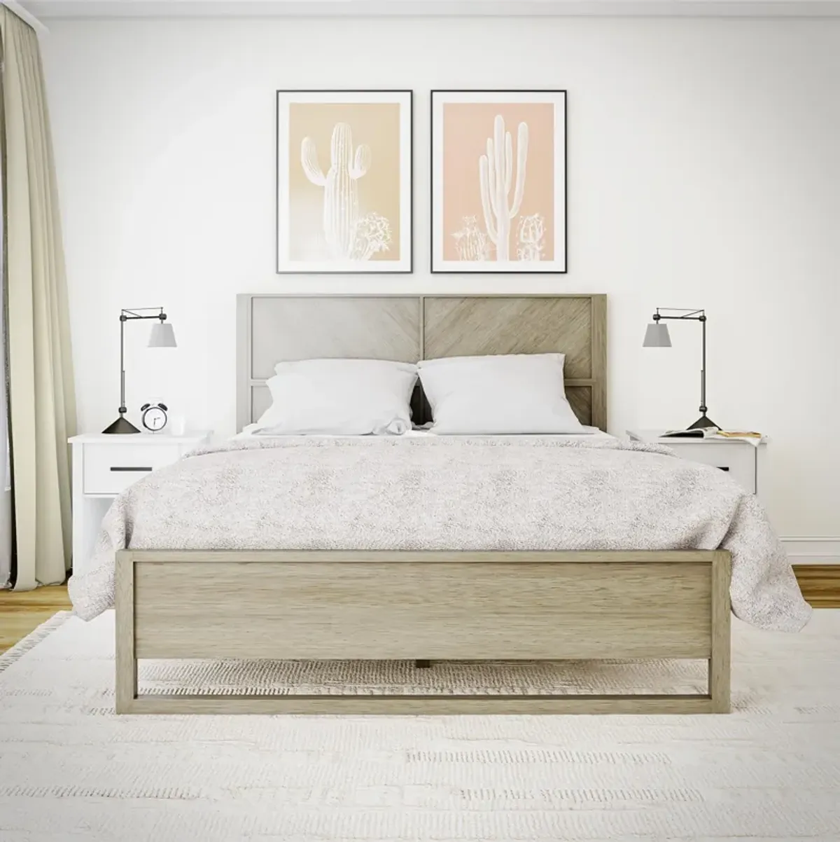Archer Wood Bed Frame with Headboard