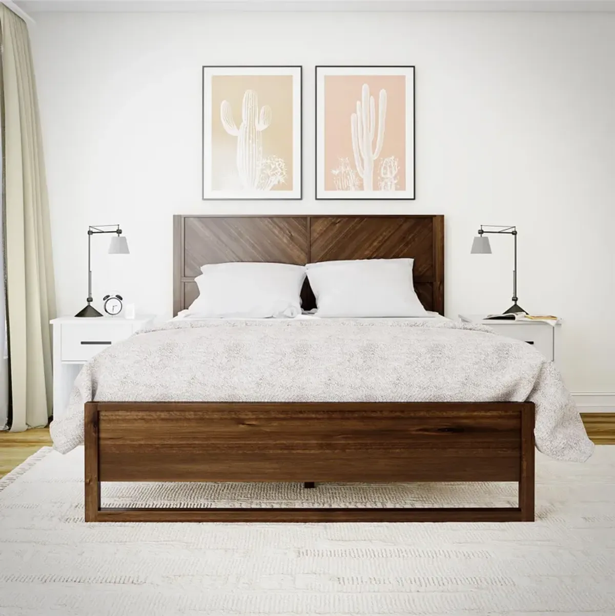Archer Wood Bed Frame with Headboard