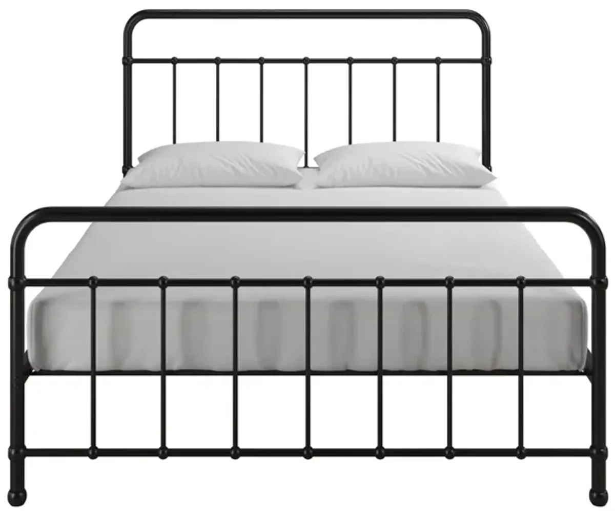 Ainsley Full Metal Platform Bed Frame with Headboard and Footboard