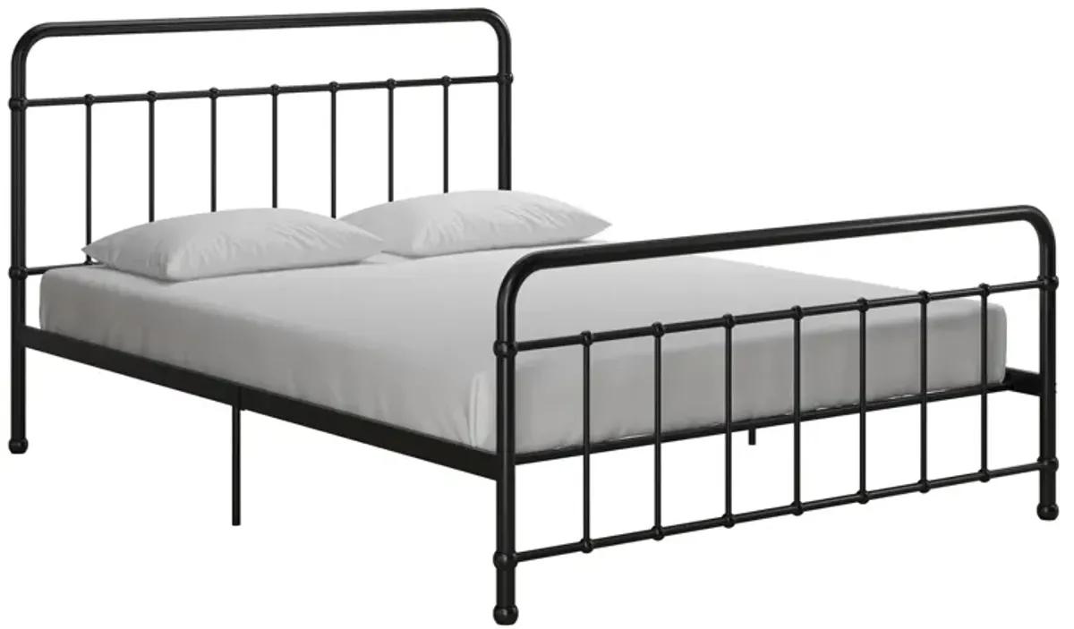 Ainsley Full Metal Platform Bed Frame with Headboard and Footboard