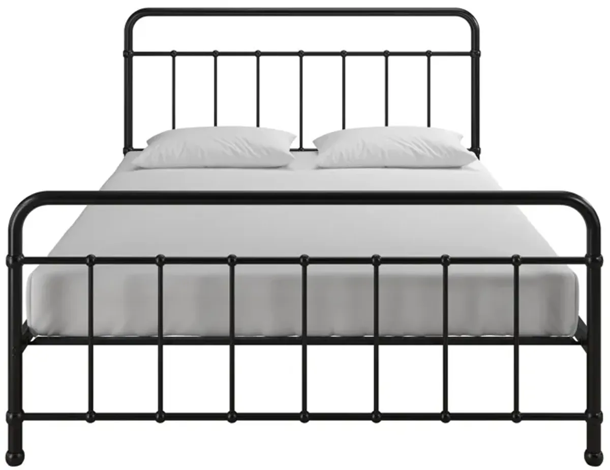 Ainsley Full Metal Platform Bed Frame with Headboard and Footboard