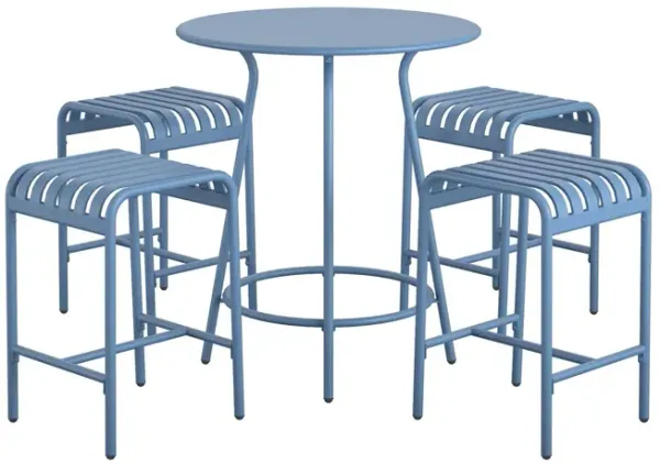 Ola 5-Piece High Dining Set by The Novogratz, French Blue