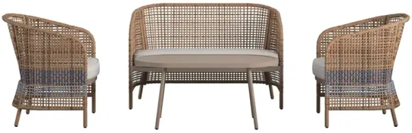 Ava 4-Piece Wicker Conversation Set by The Novogratz