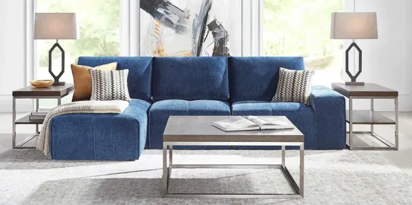 Laney Blue 3 Pc Sectional