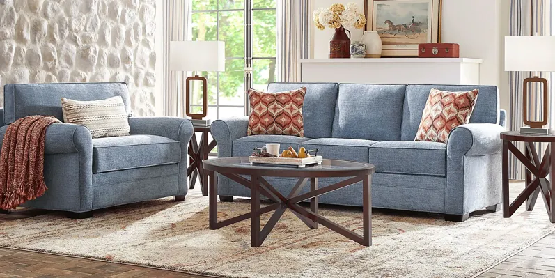 Bellingham Chambray Textured Chenille 5 Pc Living Room