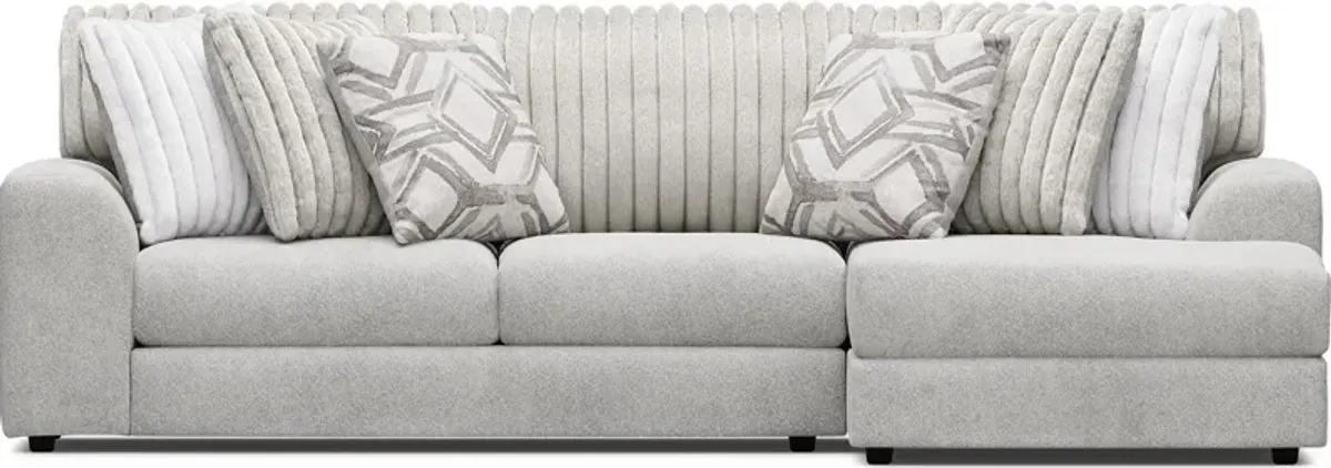Moreau Street Gray 2 Pc Sectional