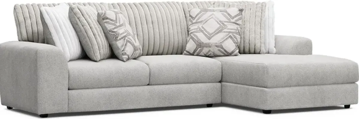 Moreau Street Gray 2 Pc Sectional