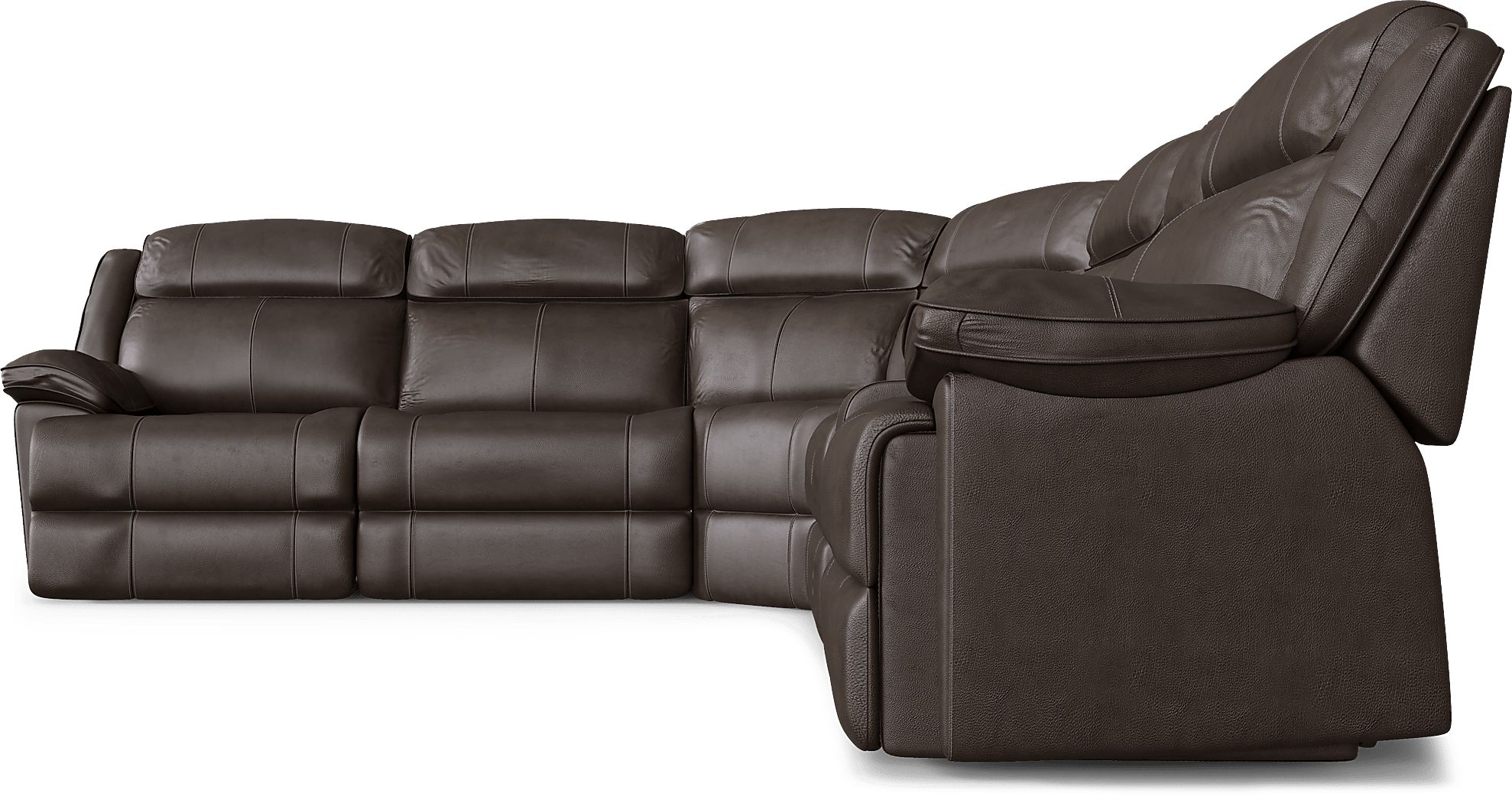 West Valley Brown 6 Pc Leather Reclining Sectional
