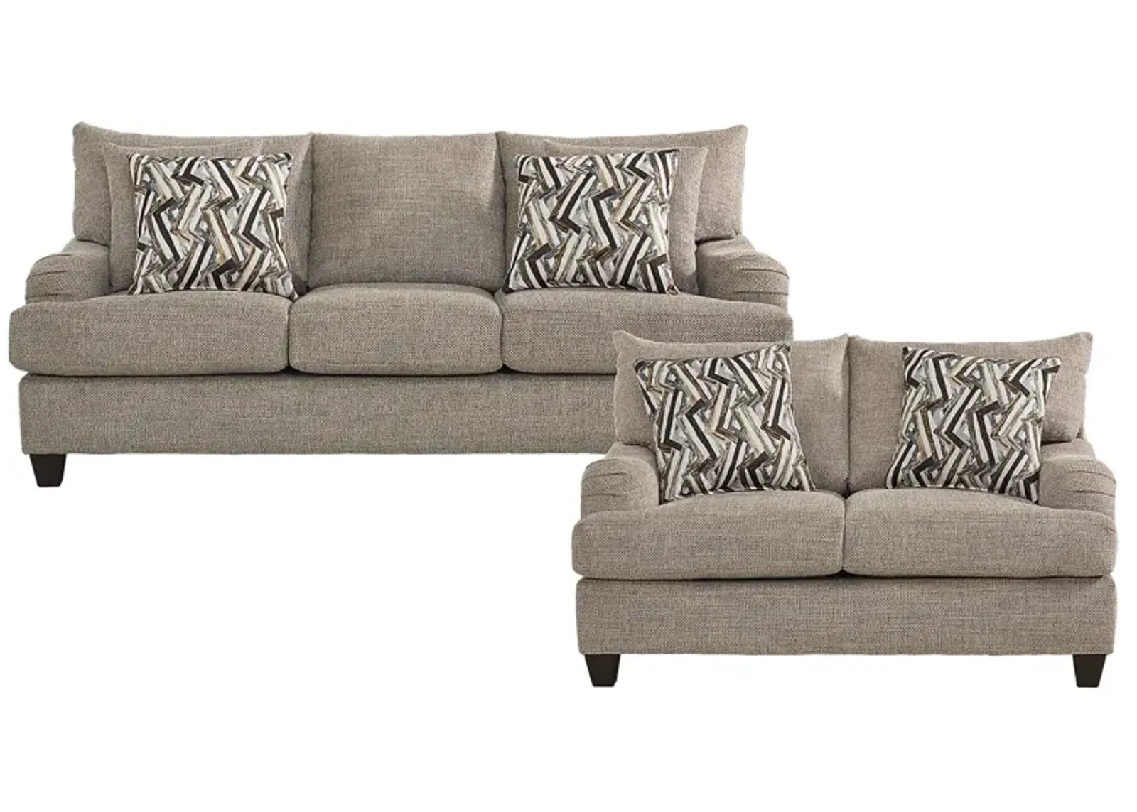 Broadmoor Gray 2 Pc Living Room