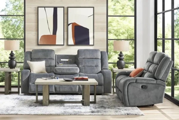 McKinley Graphite 2 Pc Reclining Living Room