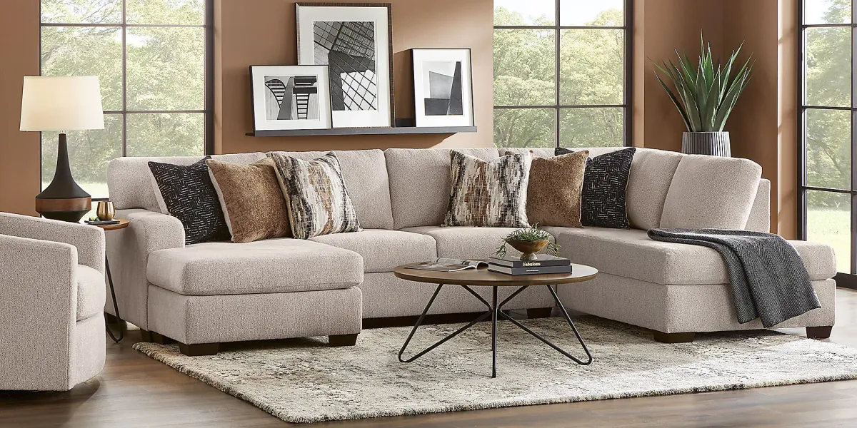 Wildwood Grove Beige 2 Pc Sectional