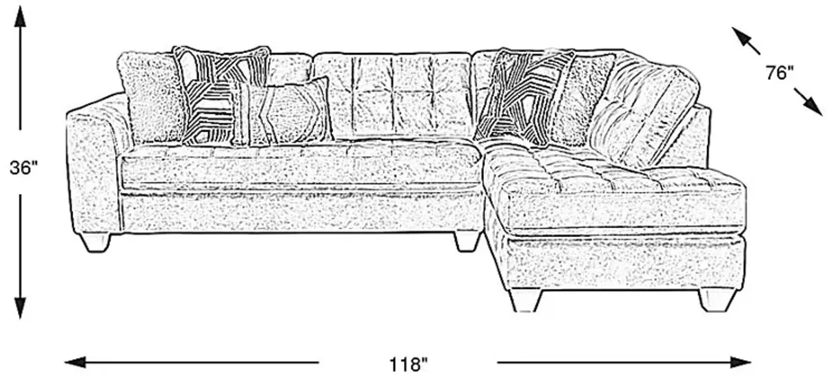 Bellinger Camel 2 Pc Sectional