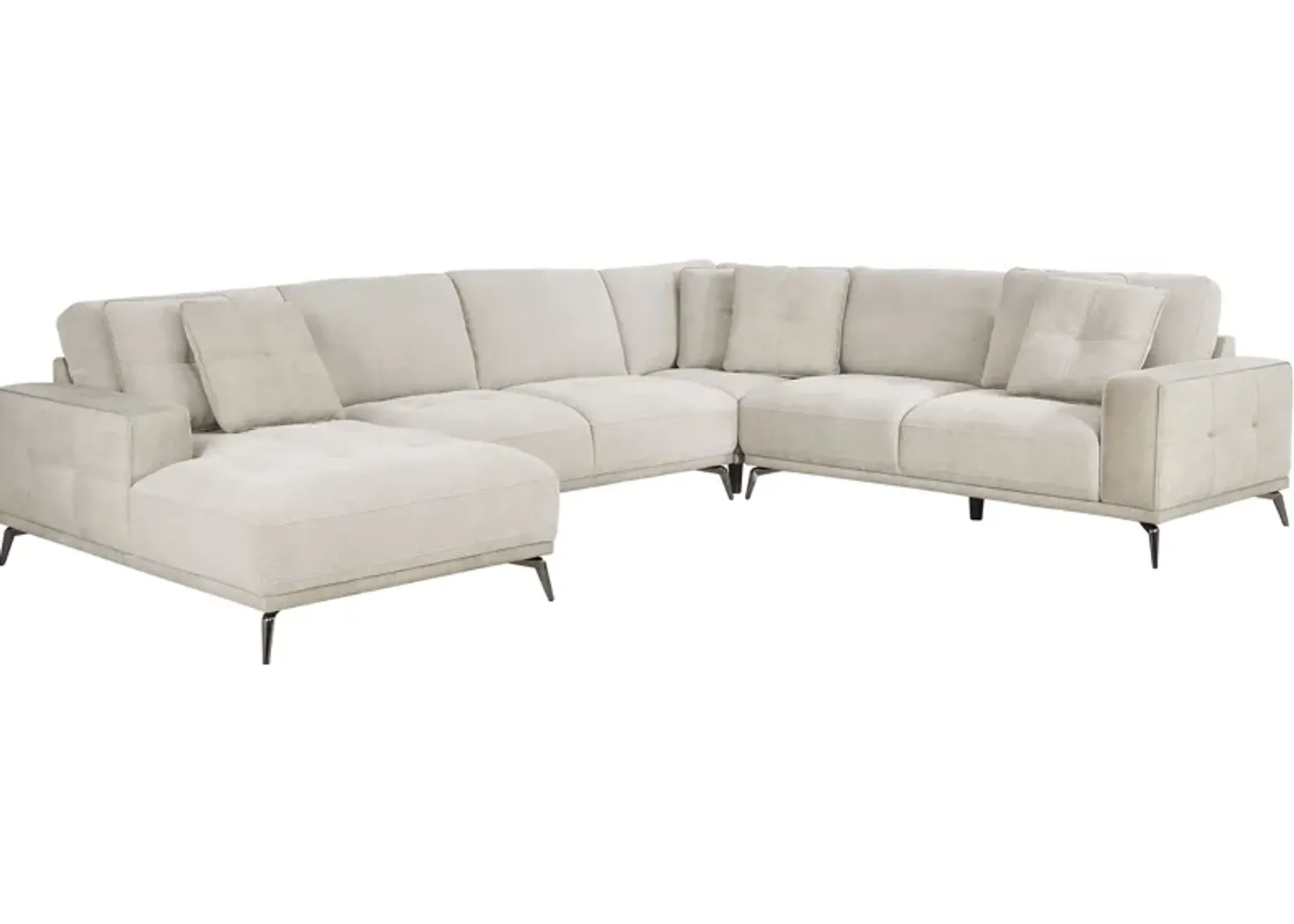 Valencia Light Gray 4 Pc Sectional