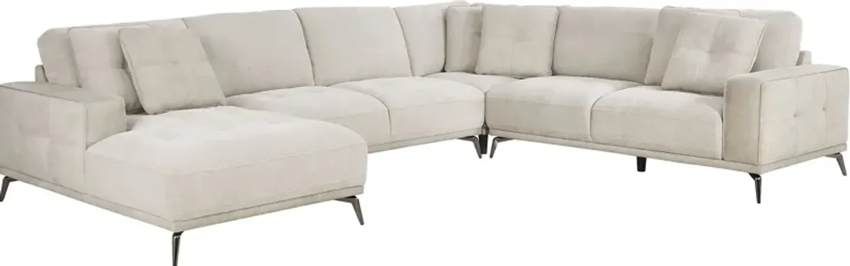 Valencia Light Gray 4 Pc Sectional