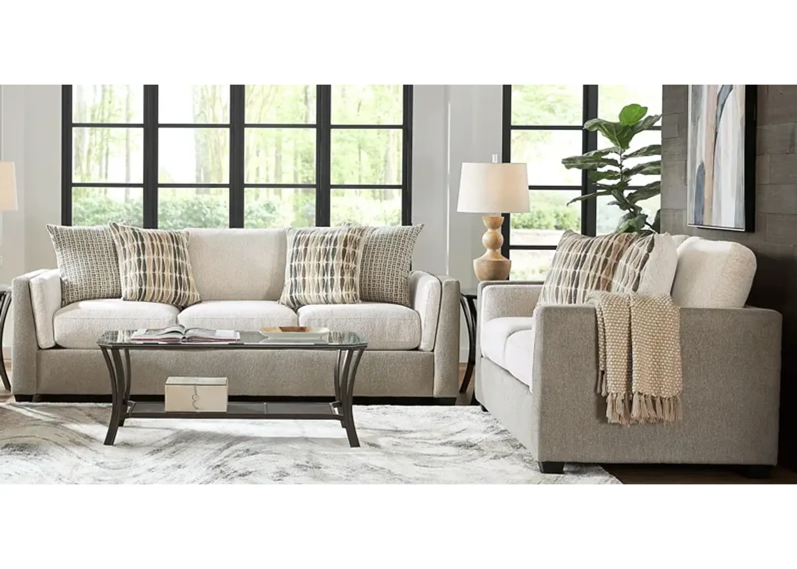 Alcott Gray 2 Pc Living Room