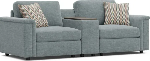 Tempo Modular Blue 3 Pc Sectional
