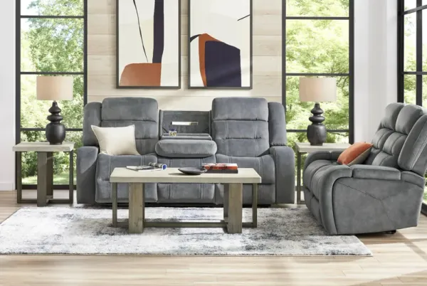 McKinley Graphite 7 Pc Reclining Living Room