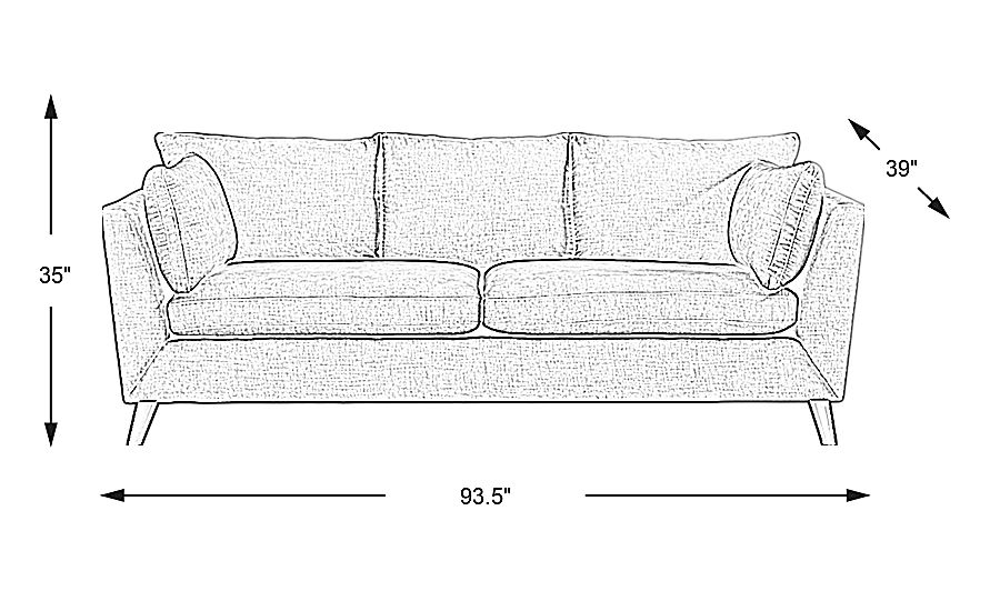 West Loft Slate Sofa