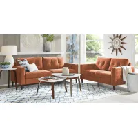 Bonavista Orange 2 Pc Living Room