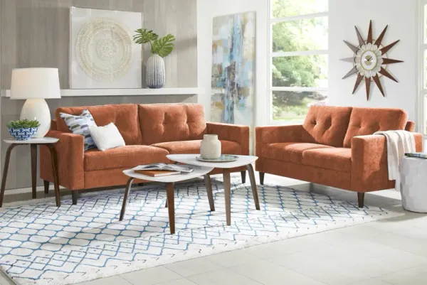 Bonavista Orange 2 Pc Living Room