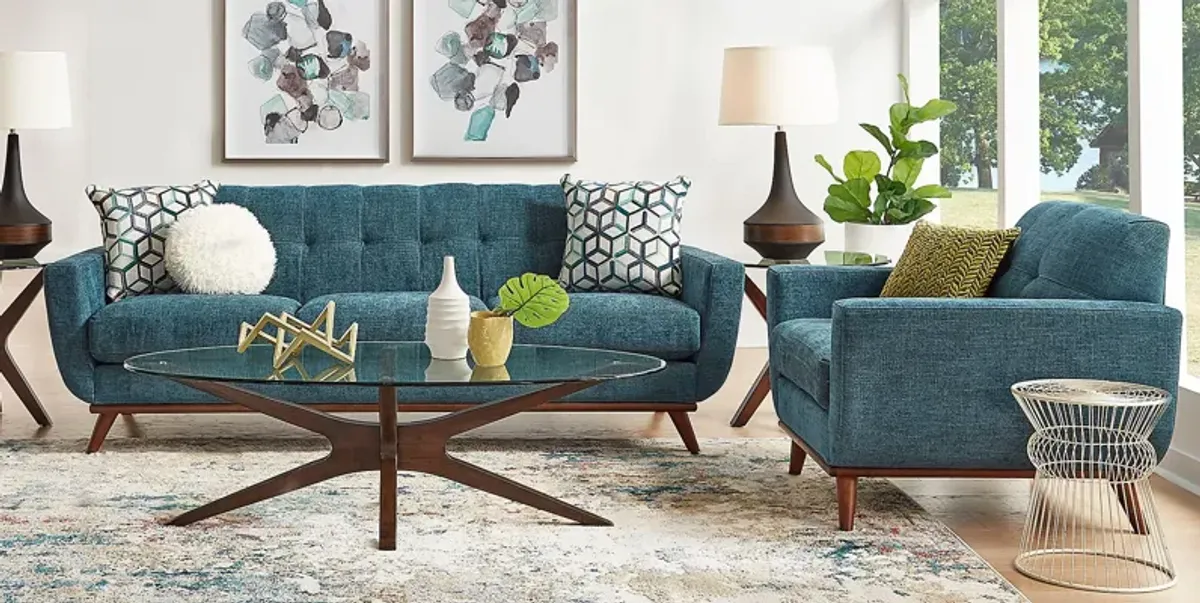 East Side Teal Sofa