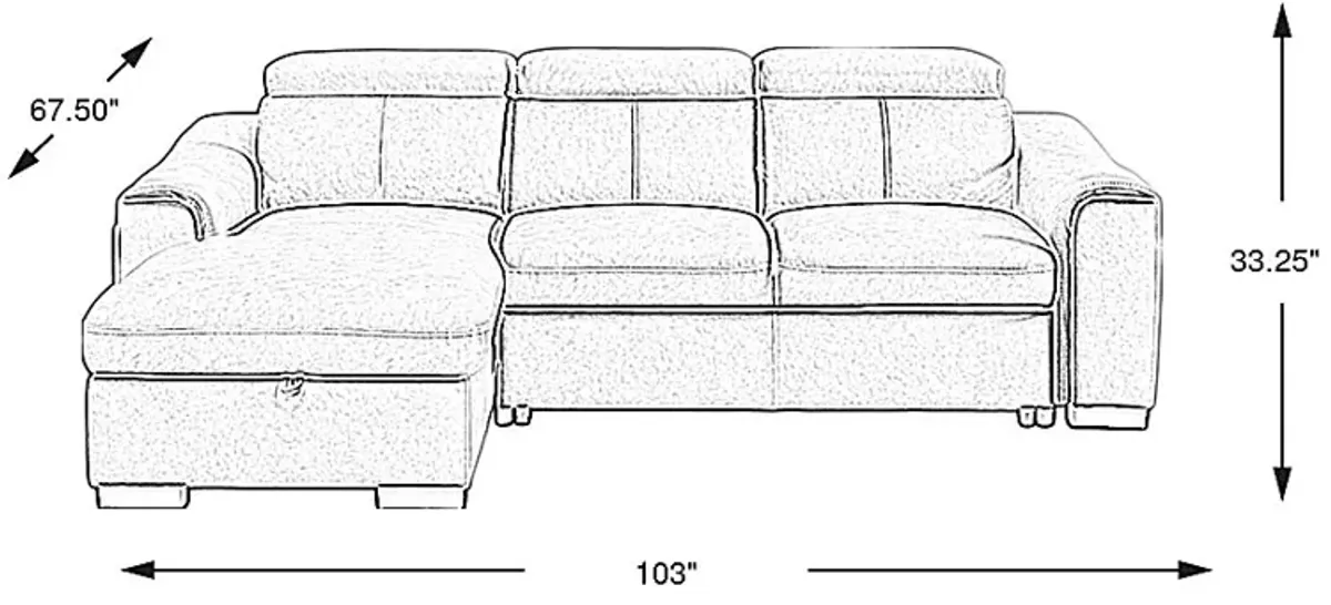 Linbrook Gray 2 Pc Sleeper Sectional