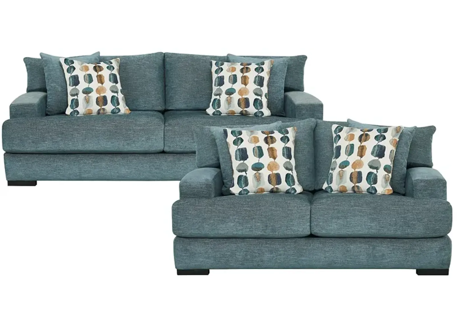 Archer Blue 2 Pc Living Room