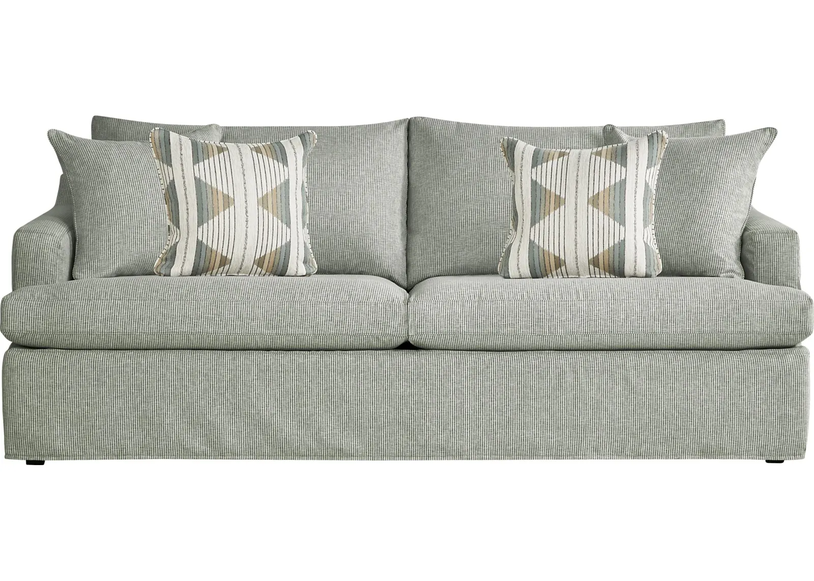 Soho Loft Green Slipcover Sofa