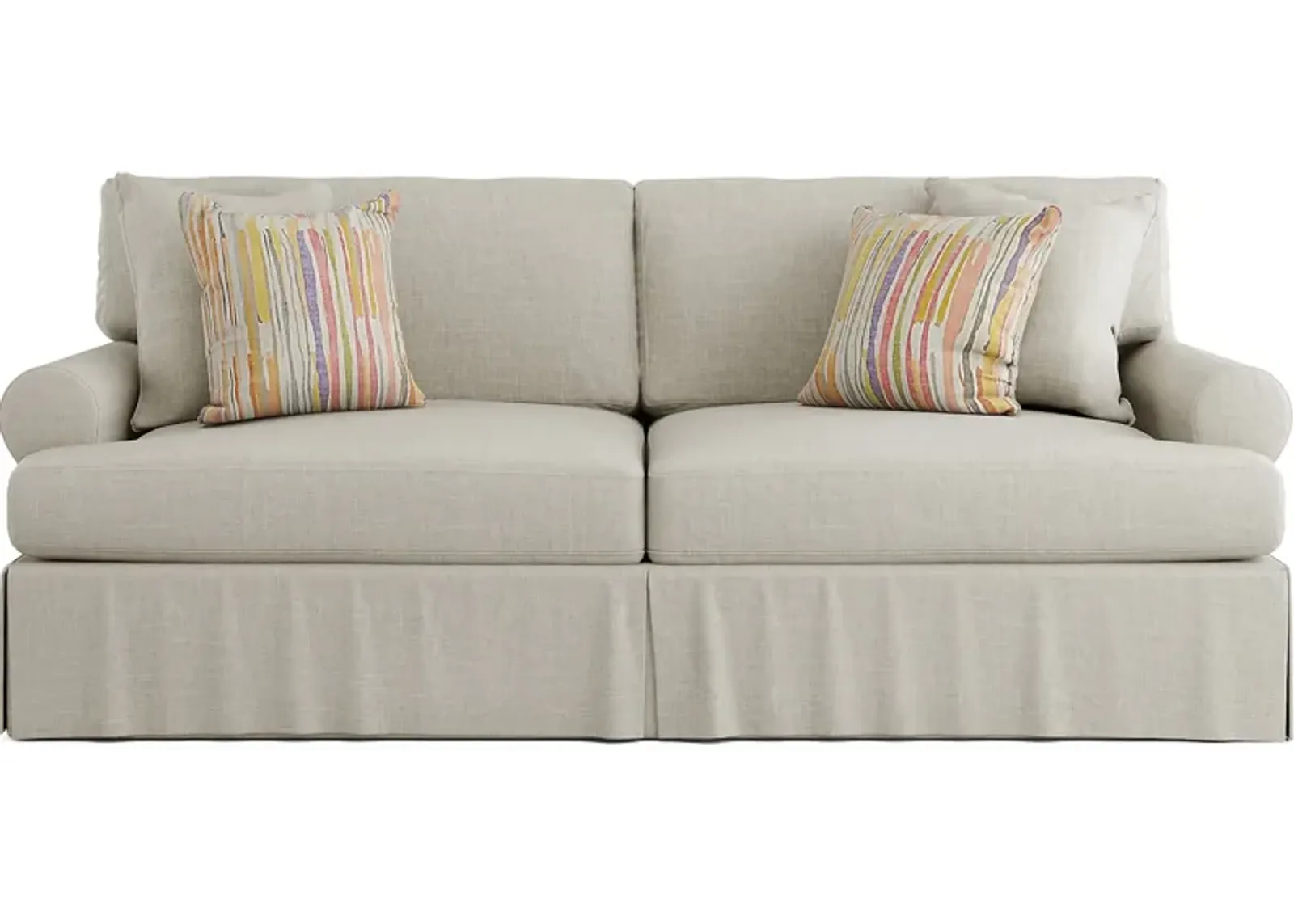 Beachside Walk Linen Textured Slipcover Sofa