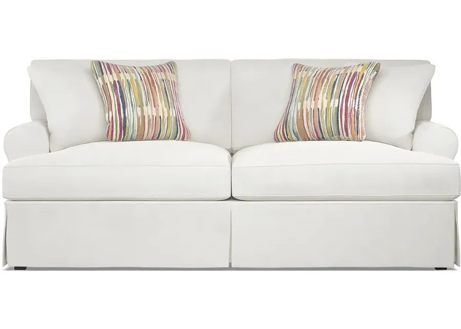 Beachside Walk White Denim Slipcover Sofa by Rooms To Go