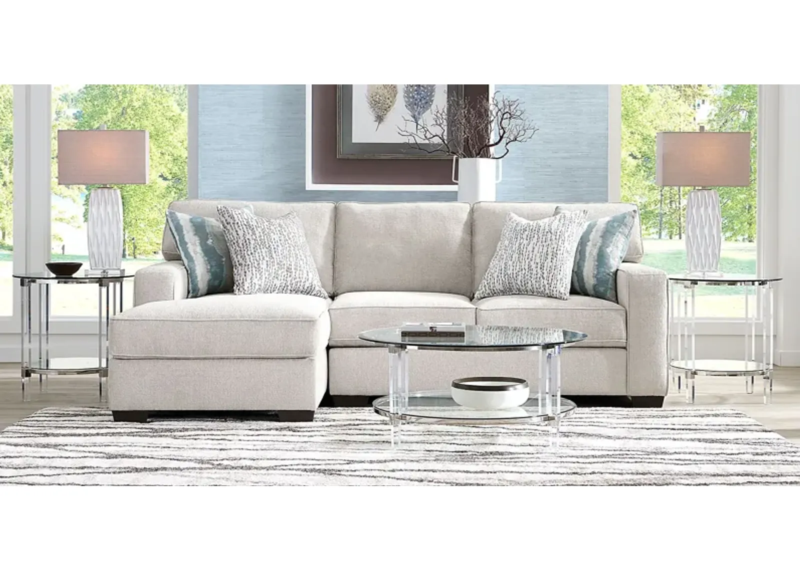 Cynthia Dove 5 Pc Sectional Living Room