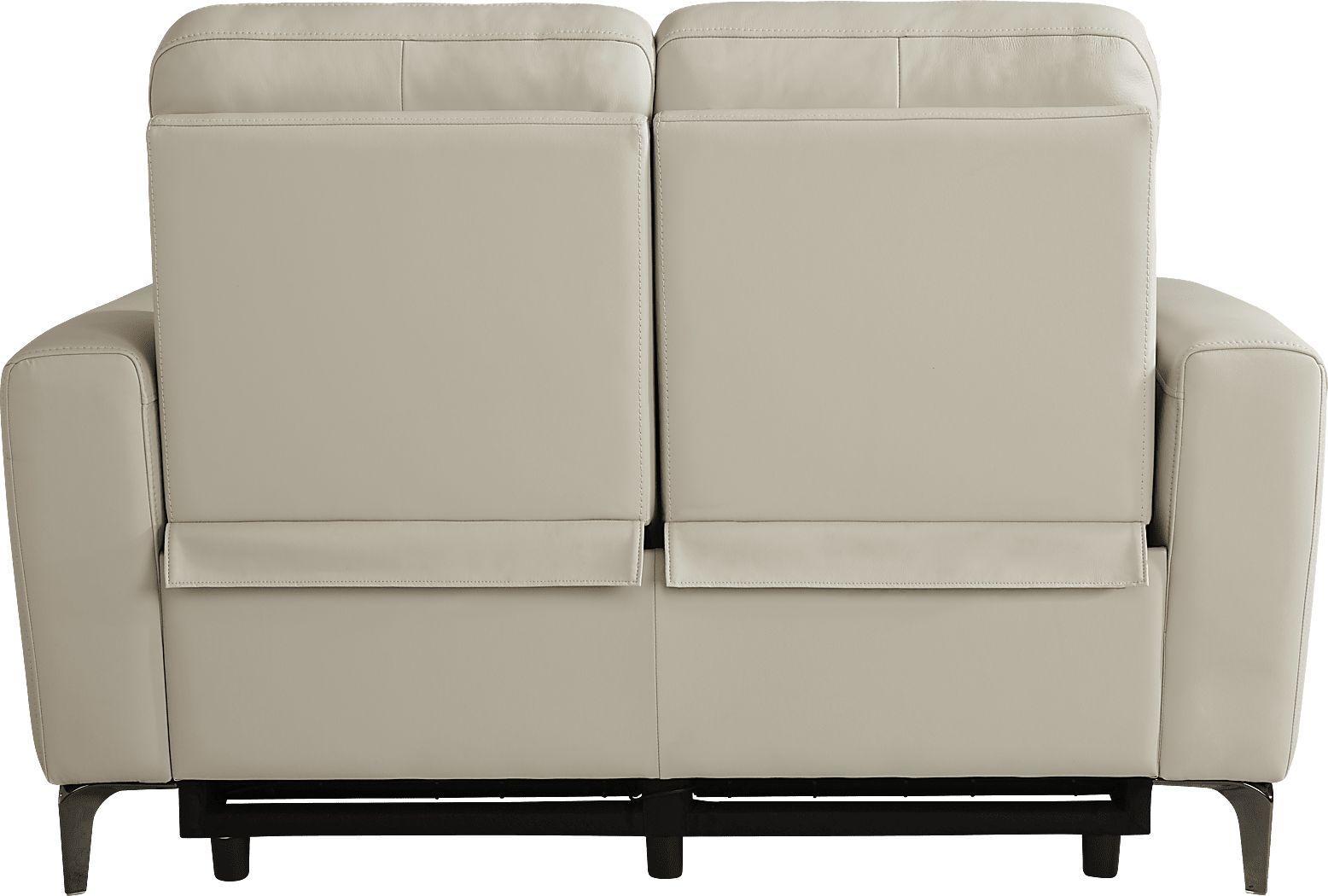 Parkside Heights Beige Leather 2 Pc Living Room With Dual Power ...