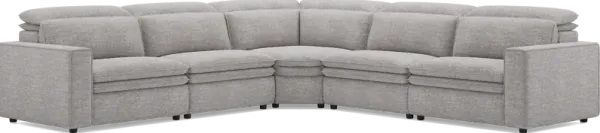 Salvator Street Gray 5 Pc Dual Power Reclining Sectional