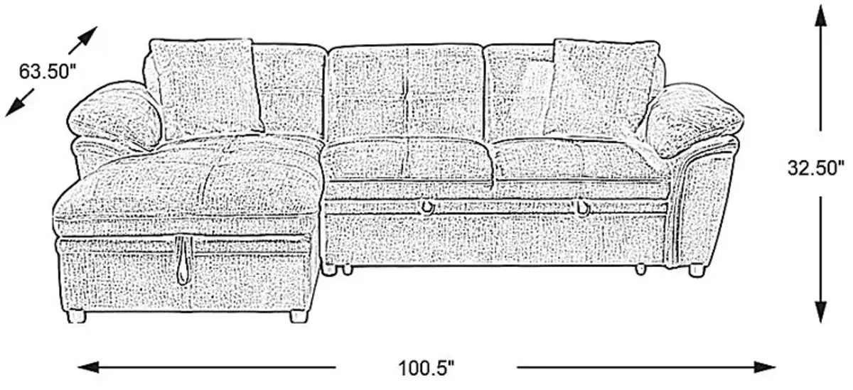 Cashton Heights Gray 2 Pc Sectional