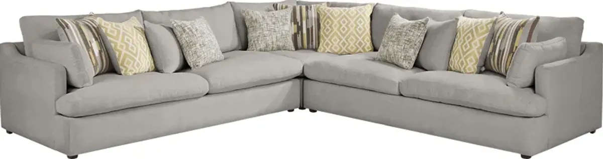 Aldon Park Gray 3 Pc Sectional