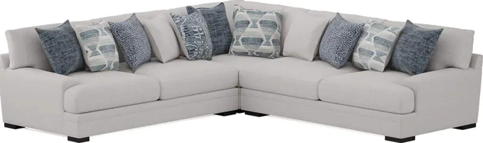 Bedford Park Ivory 3 Pc Sectional