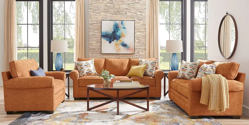 Bellingham Russet Textured 2 Pc Living Room