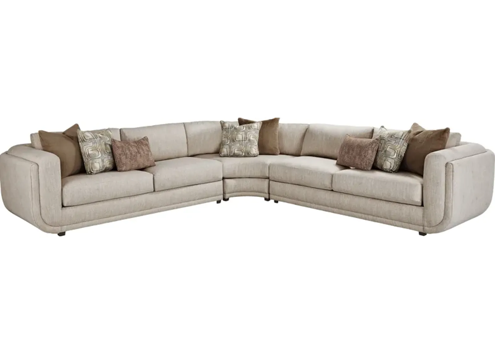 Wexley Beige 3 Pc Sectional