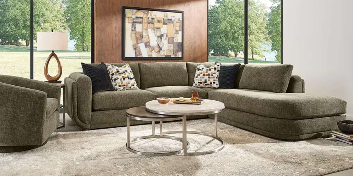 Laguna Hills Olive 2 Pc Sectional