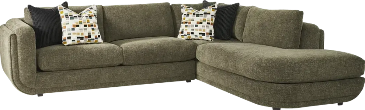 Laguna Hills Olive 2 Pc Sectional