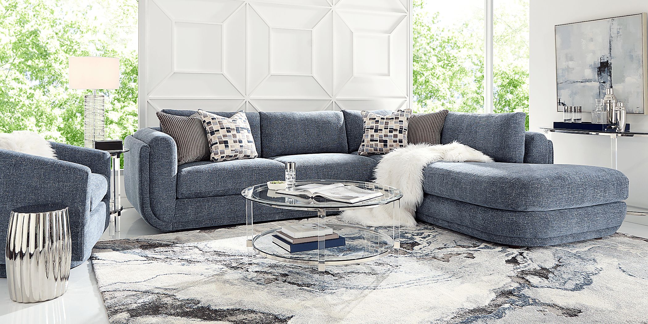 Laguna Hills Indigo 2 Pc Sectional