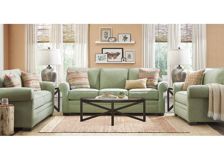 Bellingham Celadon Textured Chenille 5 Pc Living Room