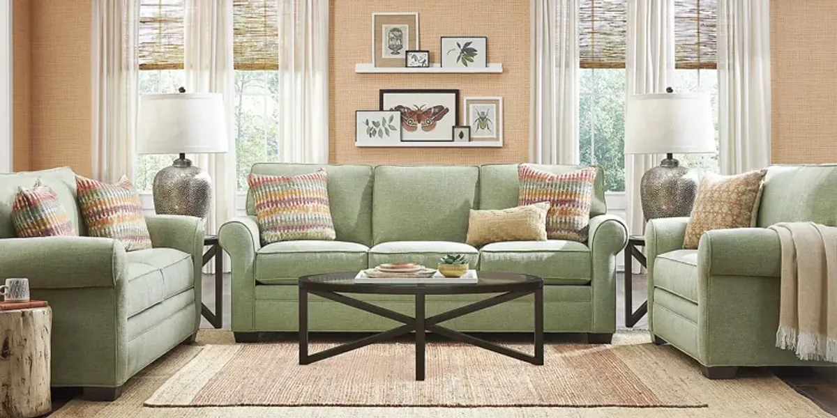 Bellingham Celadon Textured Chenille 5 Pc Living Room