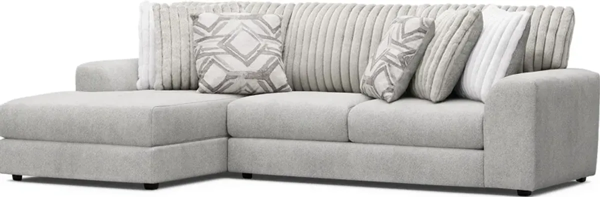 Moreau Street Gray 2 Pc Sectional