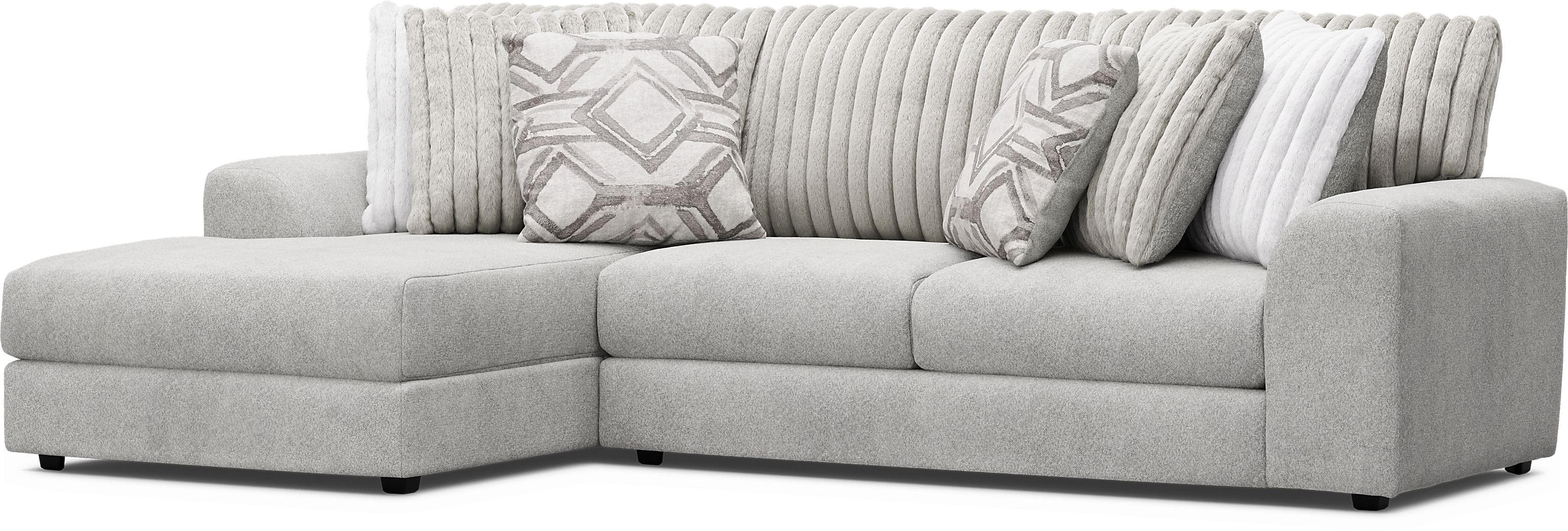 Moreau Street Gray 2 Pc Sectional