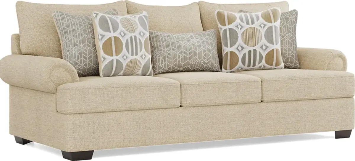 Reyna Point Tan Sofa